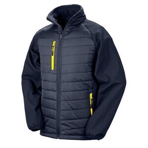 Result Unisex Adult Compass Softshell Padded Jacket / Navy/Yellow